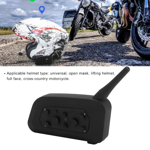 2 szt. V6-1200 kask motocyklowy z bluetooth wodoodporny zestaw 3S
