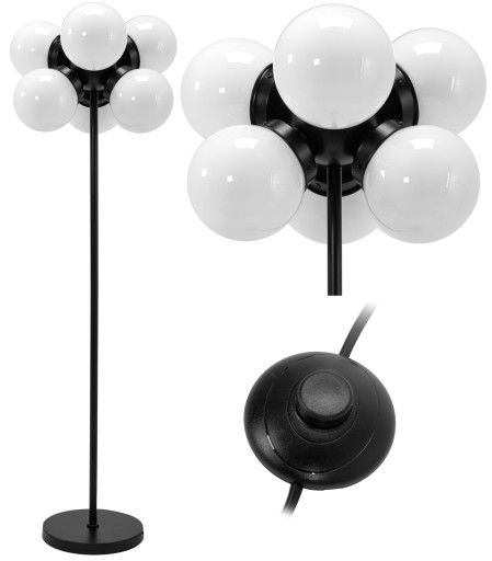LAMPA STOJĄCA PODŁOGOWA BLACK LOFT CZARNA