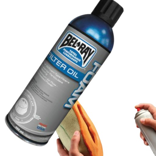 BEL-RAY FOAM AIR FILTER OIL Спрей для пропитки воздушных фильтров 400 мл