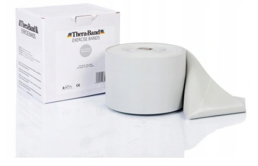ЛЕНТА ДЛЯ ТРЕНИРОВОК THERABAND, СЕРЕБРЯНАЯ РЕЗИНА, ПО МЕТРАМ