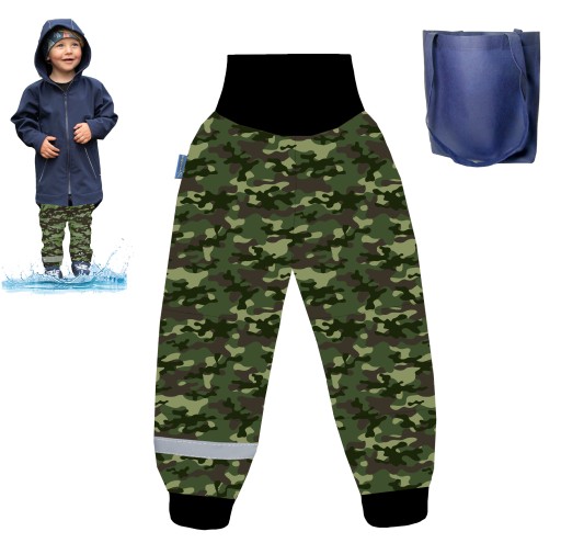 Детские дождевики SOFTSHELL OUTDOOR RAIN PANTS со светоотражающим камуфляжем r 110