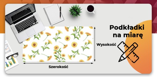 Dekoracja mata ochronna na blat modna Słoneczniki