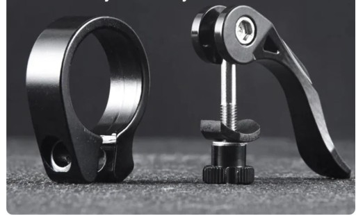 ZACISK SZTYCY ROWEROWEJ QUICK RELEASE ALUMINIUM 31.8MM - BOLANY - CZARNY