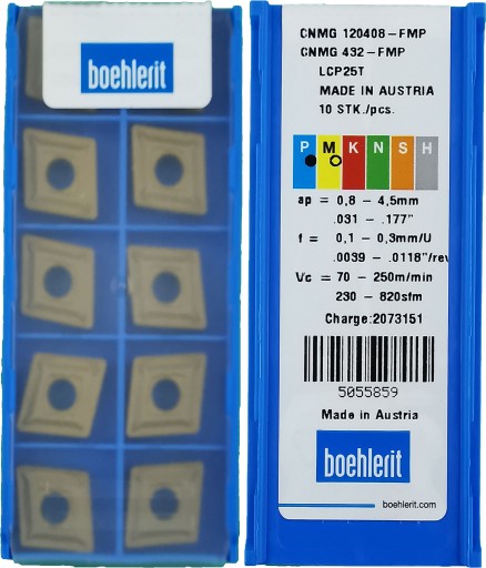 Płytki CNMG 120408-FMP LCP25T BOEHLERIT