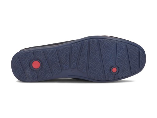 Mokasyny buty męskie KOMODO skórzane granatowe 42