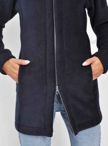 ТЕПЛЫЙ ЖЕНСКИЙ ФЛИС ТЕМНО-СИНИЙ - КАЧЕСТВО - 420г/м2 - XL!