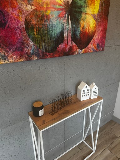 Консоль туалетного столика INDUSTRIAL LOFT 80Х25х90 БЕЛЫЙ