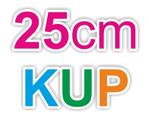 25 cm LITERY CYFRY SAMOPRZYLEPNE NAPISY NAKLEJKI