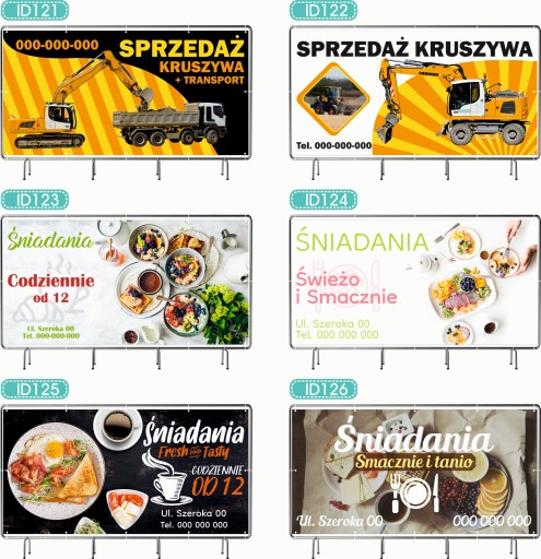 BANER REKLAMOWY 200x100cm projekt gratis różne wzory CATERING OBIADY DOMOWE