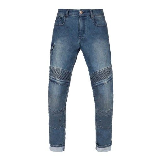 Мотоциклетные джинсовые брюки BROGER OHIO WASHED BLUE БЕСПЛАТНО