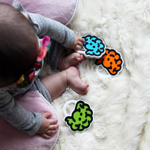 The Brain Teether Gryzak Mózg sylikon Pomarańczowy