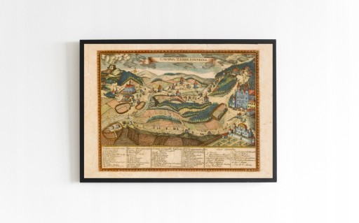 Старая карта Кальвария Зебжидовская 1806 г., 70x50см