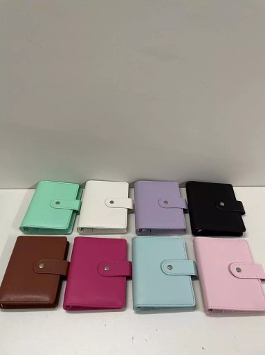 Блокнот A7 Macaron Color с 6 кольцами, кожаный вкладыш с клипсой из искусственной кожи