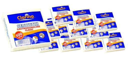 Салфетки бумажные гастрономические, белые, 15х15 см, 500 шт.