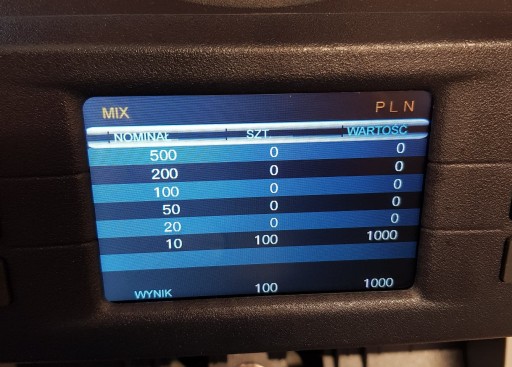 Ценный счетчик банкнот SELECTIC RH-260VC, польское меню, 17 валют