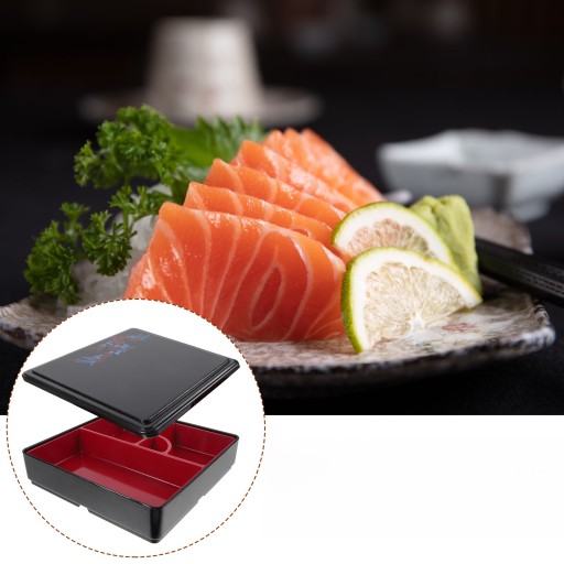PRZENOŚNY POJEMNIK NA LUNCH SASHIMI PUDEŁKO NA SUSHI WYGODNY W JAPOŃSKIM STYLU