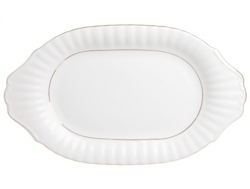 PÓŁMISEK OWALNY ZŁOTY CHODZIEŻ IWONA B014 24 CM