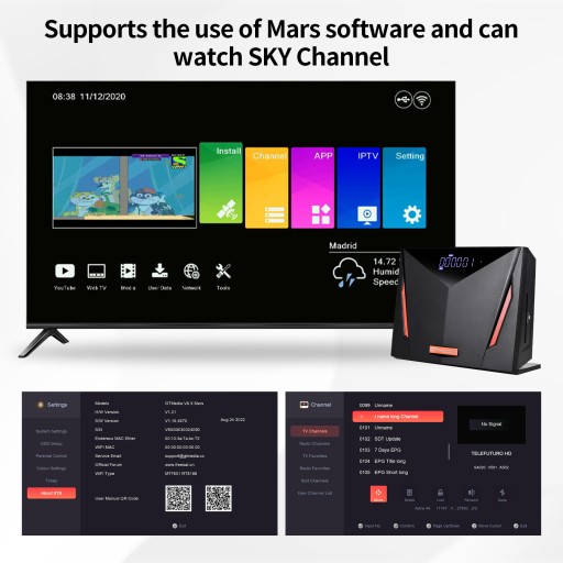 DVB-T2/S2X/C ТЮНЕР 4K WIFI ДЕКОДЕР YOUTUBE CA Astra