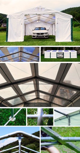 Namiot Budowlany 8x8m Hala Przemysłowa DAS 580 W