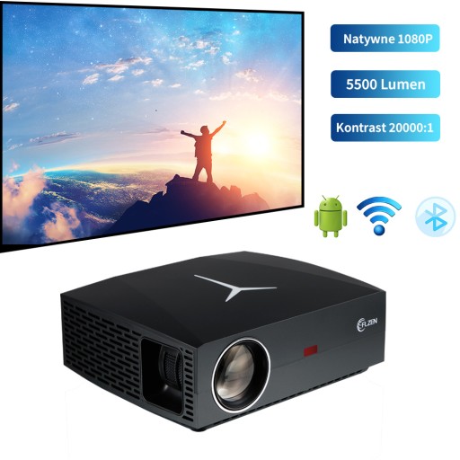 FULL HD 1080P Projektor WiFi Rzutnik Android FLZEN