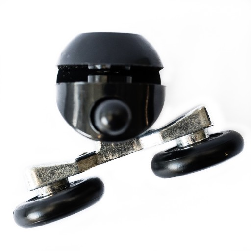 Komplet 8 rolek do kabiny prysznicowej czarne 23mm
