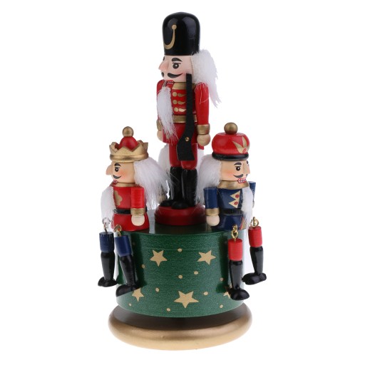 Wooden Colorful Painted Nutcracker Hand Green