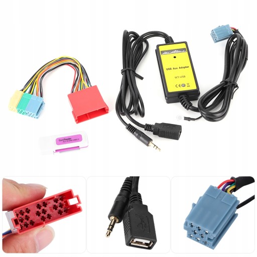 8-контактный адаптер для CD-чейнджера MP3 20 Гц-20 кГц
