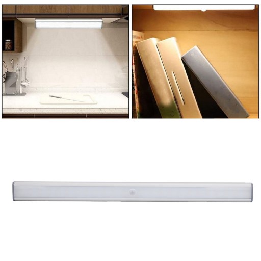 Listwa świetlna z czujnikiem ruchu 72 LED USB Ładowana magnetyczna nocna