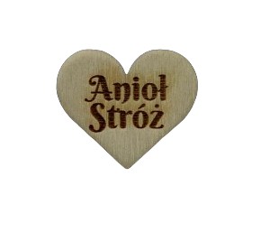 Serduszko dla rękodzielników scrapki grawer tekst Anioł Stróż dekor wzór 2