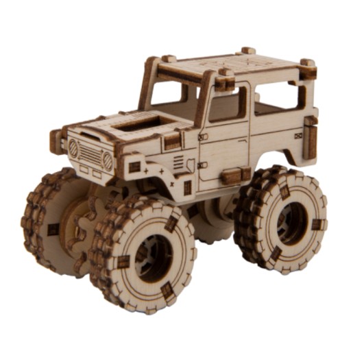 Деревянный город Monster Truck 5 Puzzle 3D модель