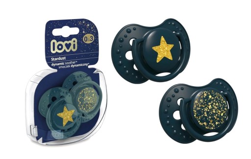Соска LOVI DYNAM SILICONE 0-3M 2шт STARDUST BLUE