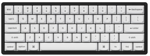 Колпачки клавиш KEYCHRON Double Shot PBT с профилем OSA Black on White Full Set