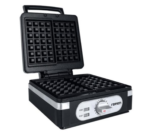 МОЩНАЯ Вафельница RAVEN EG004BX 2 хрустящие вафли
