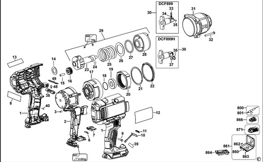 DEWALT N578553 МОТОР ДЛЯ DCF899