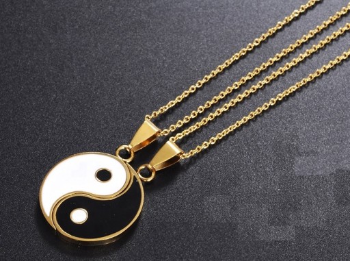 NASZYJNIK PRZYJAŹNI BEST FRIEND YIN YANG GOLD