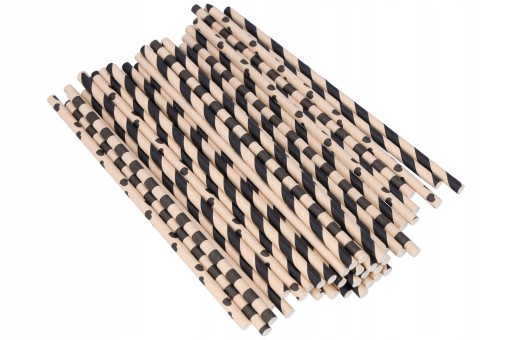 PAPER STRAWS набор из 100 экологических бумажных трубочек для вечеринки