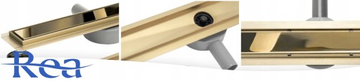 ЛИНЕЙНЫЙ СЛИВ REA NEO PURE PRO MIRROR GOLD GOLD 80