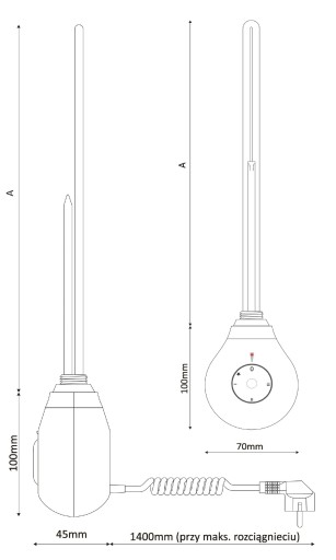 ASTIBI 300W БЕЛЫЙ ЭЛЕКТРОНАГРЕВАТЕЛЬ