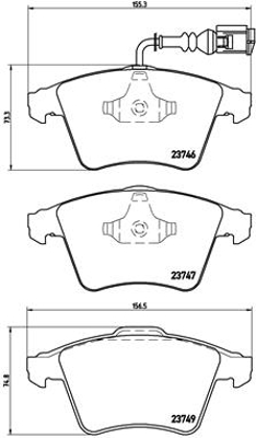 ПЕРЕДНИЕ ДИСКИ+колодки BREMBO VW TRANSPORTER T5 V