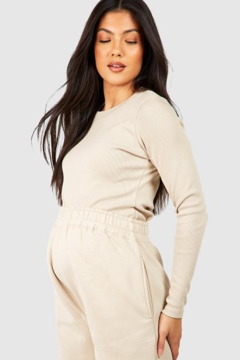 БЕЖЕВЫЕ ДЛИННЫЕ КЛАССИЧЕСКИЕ СПОРТИВНЫЕ БРЮКИ BOOHOO JOGGERS 42