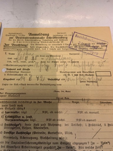 ДОКУМЕНТЫ 3 ШТ. ПЛОЦК ШРОТЕРБУРГ ВОСТОЧНО-ПРУССКАЯ 1942,43,44