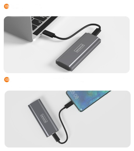 Корпус твердотельного накопителя NVME SATA PCIe M.2 Адаптер USB-C 3.1 Отсек для накопителя M2