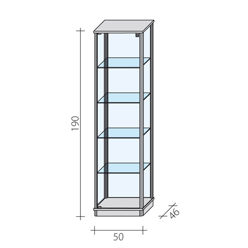 Witryna Szklana Podświetlana LED na Modele Puchary + LED