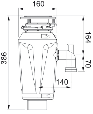 ИЗМЕЛЬЧИТЕЛЬ ДЛЯ ОРГАНИЧЕСКИХ ОТХОДОВ FRANKE SLIM 100 134.0715.095 STRONG