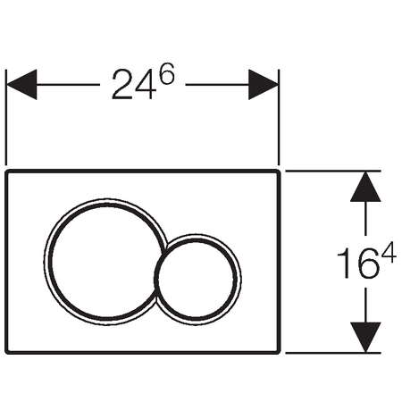КНОПКА СМЫВА GEBERIT SIGMA01 EDELMESSING