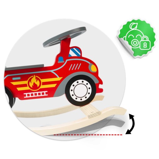 Ricokids 785001 деревянная машина-качалка пожарная команда