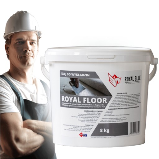 ROYAL FLOOR 8кг Готовый клей для напольных покрытий ПРОЧНЫЙ клей ПВХ
