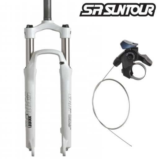 Амортизатор 26 дюймов SR Suntour XCM-DS-RL, ход 100 мм, трубка 1-1/8 дюйма, A-головка Disc-PM