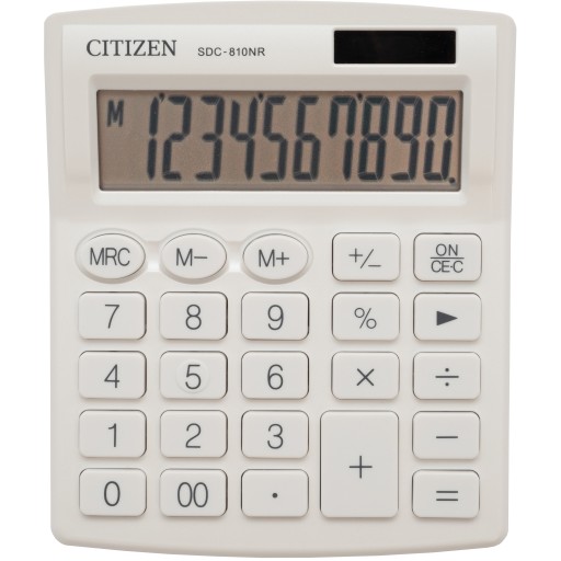 Калькулятор офисный CITIZEN SDC-810NRWHE белый