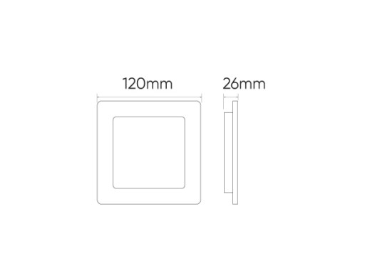 Светильник DOWNLIGHT 9Вт 830лм 3000К SQUARE MOLLY